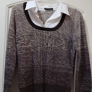 One piece but looks like 2. Worn once.